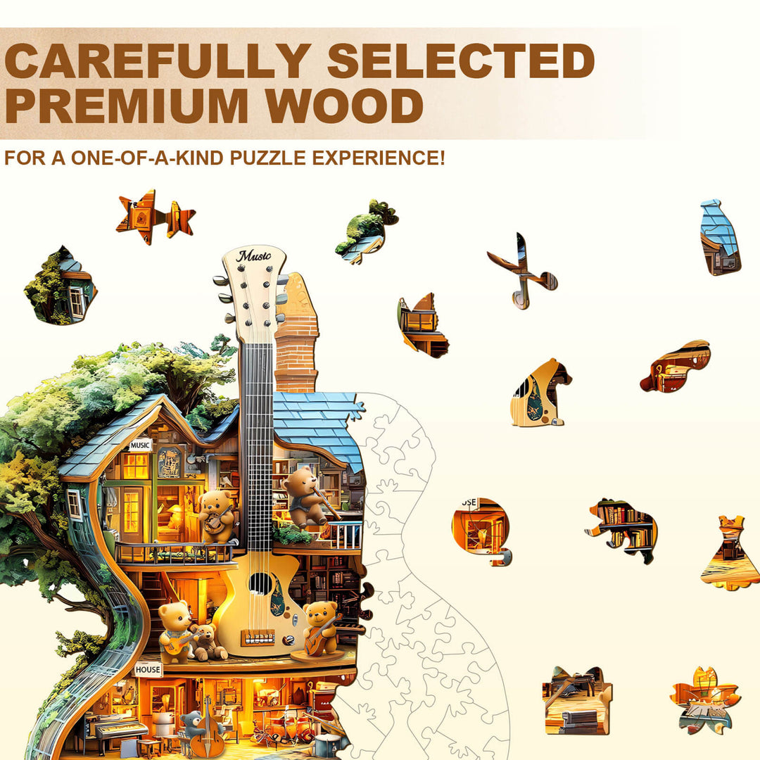 Music House-2 Wooden Jigsaw Puzzle