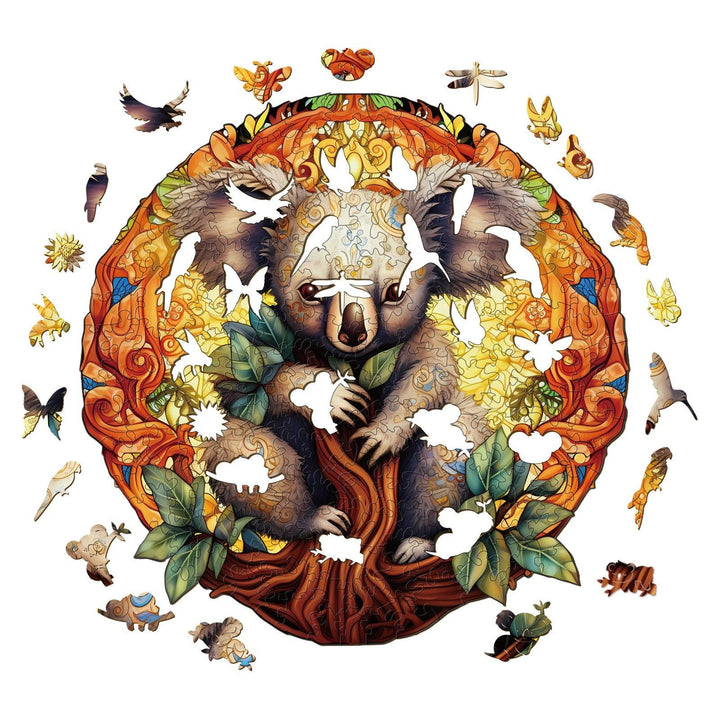 Mandala Koala Wooden Jigsaw Puzzle