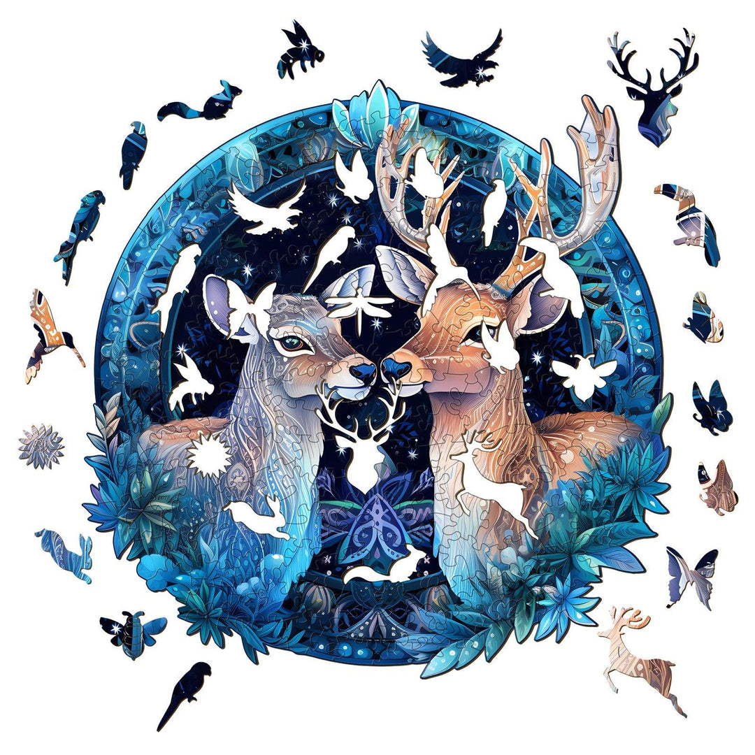 Deer Patron Saint Wooden Jigsaw Puzzle