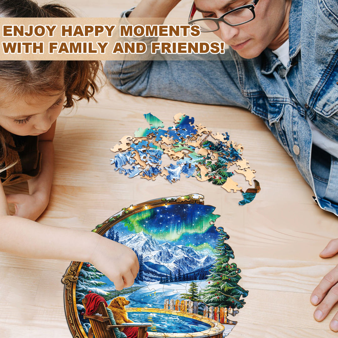 Silent Aurora Wooden Jigsaw Puzzle