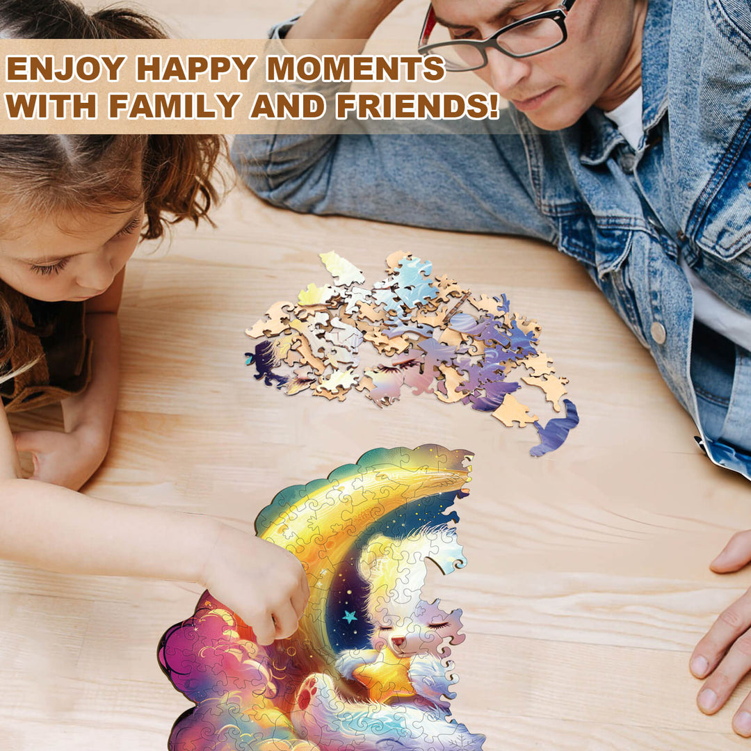 Sleep tight bear Wooden Jigsaw Puzzle