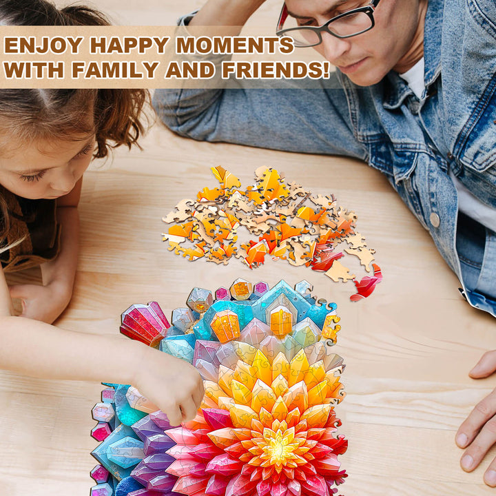 Crystal Mandala Wooden Jigsaw Puzzle