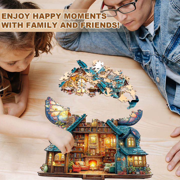 Butterfly Fairy House Wooden Jigsaw Puzzle