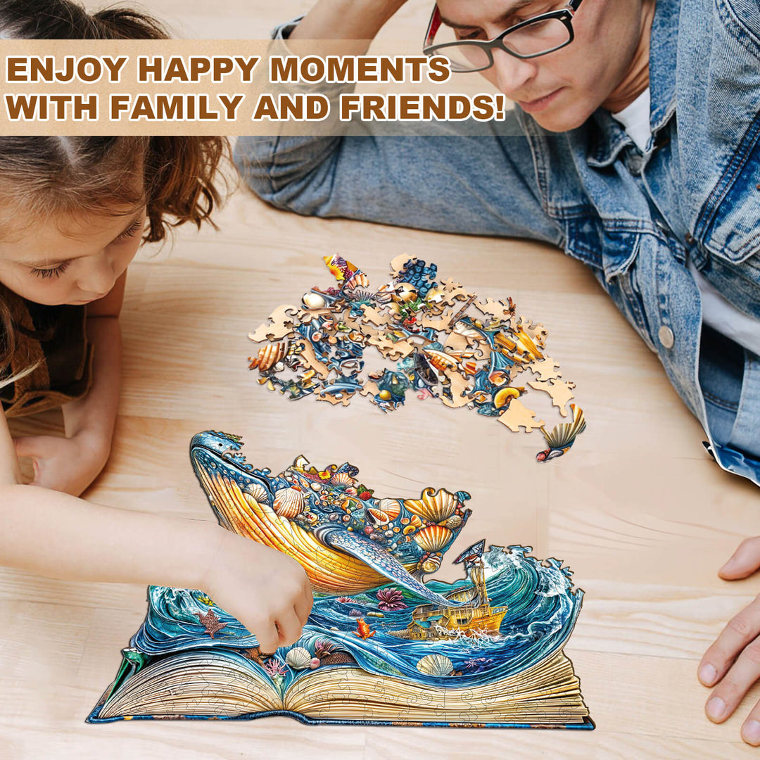 Puzzle en bois Histoire de la baleine-1