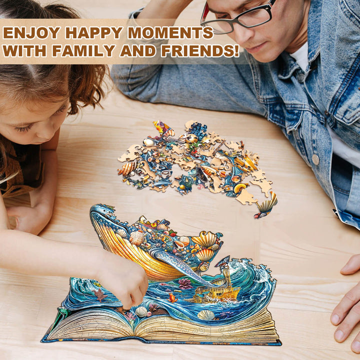 Puzzle en bois Histoire de la baleine-1