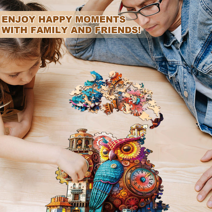 Owl Castle Wooden Jigsaw Puzzle