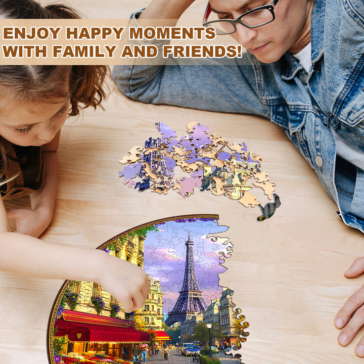 Street scenes of Paris Wooden Jigsaw Puzzle