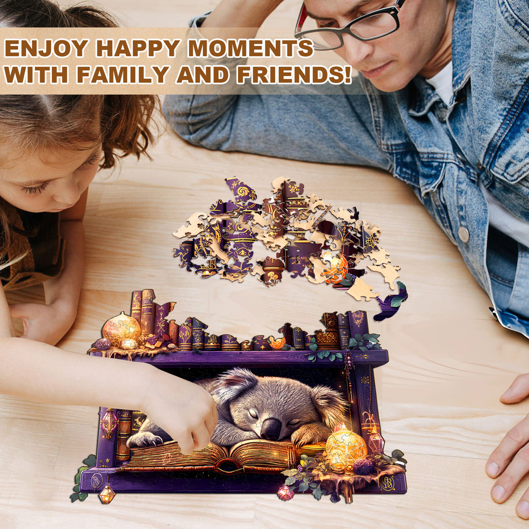 Sleep Library-Koala Wooden Jigsaw Puzzle