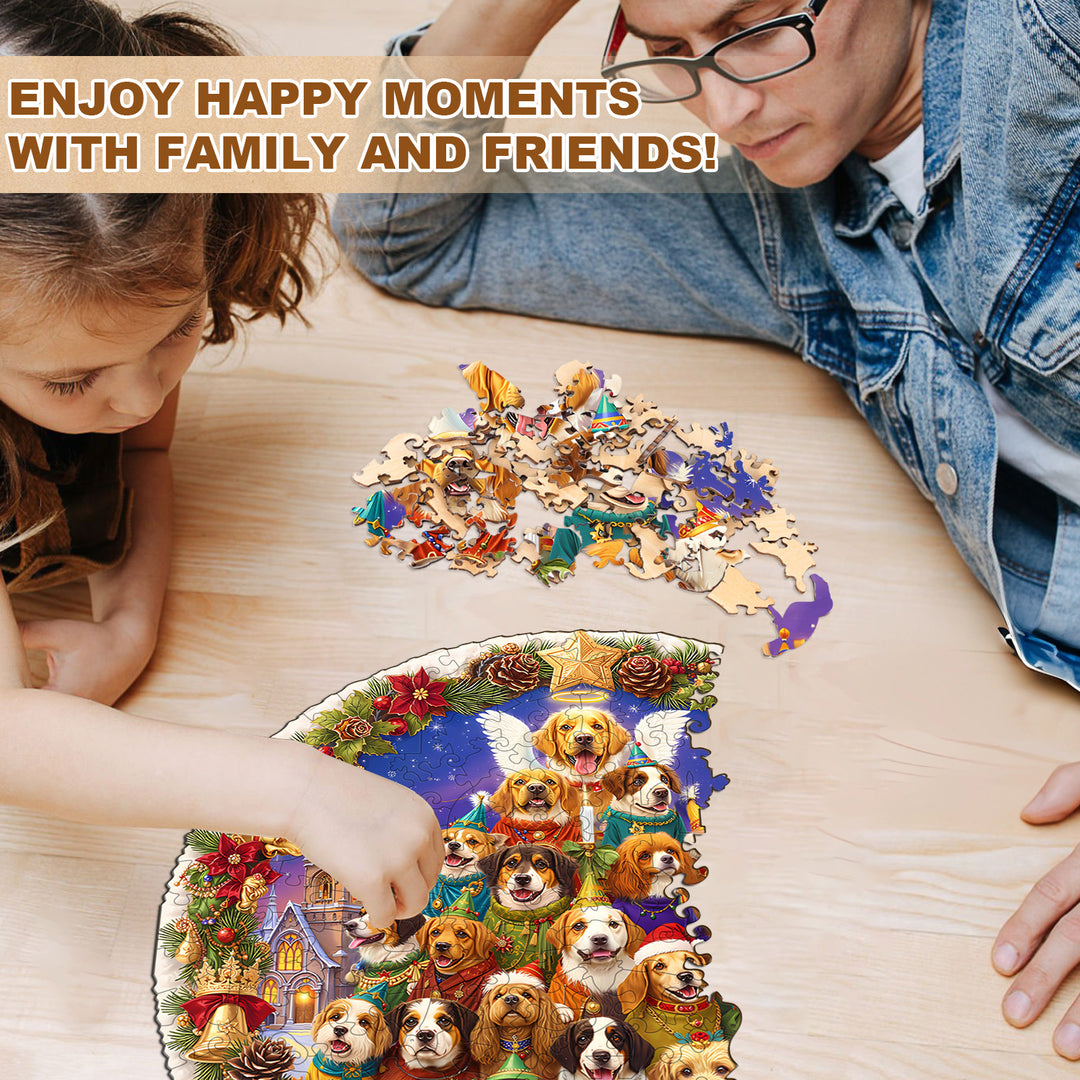 Christmas Puppy Wooden Jigsaw Puzzle