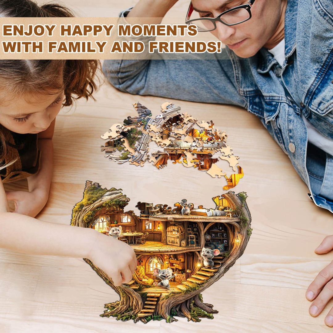 Puzzle en bois Maison Arbre de Cœur