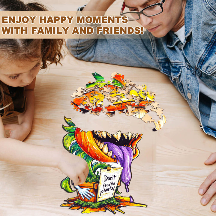 Man-eating flower Wooden Jigsaw Puzzle