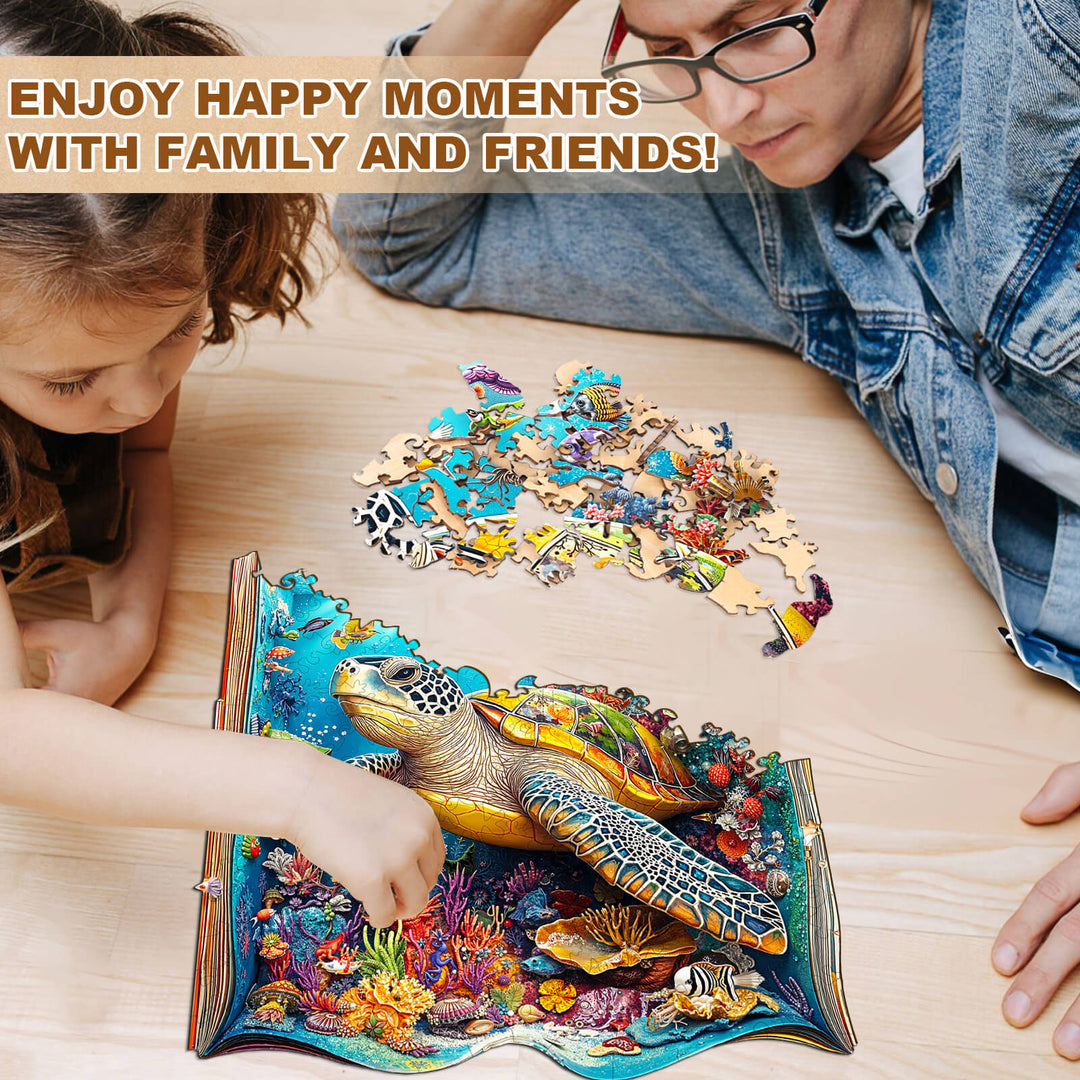 Turtle Story Holz-Puzzle