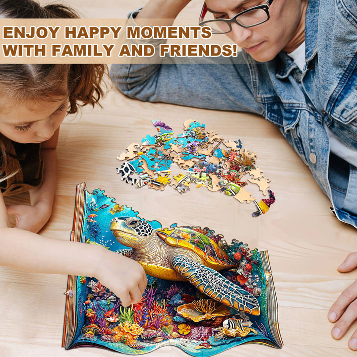 Turtle Story Holz-Puzzle