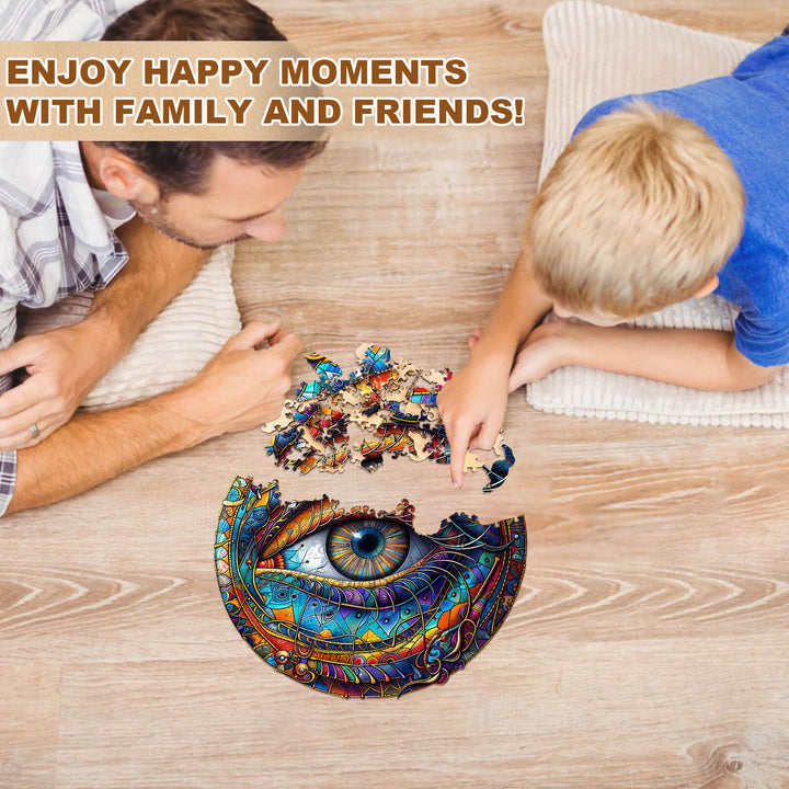 Mysterious eyes-2 Wooden Jigsaw Puzzle