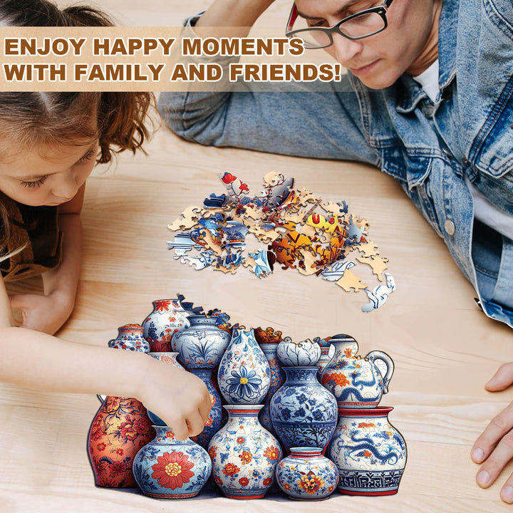 Blue and white porcelain Wooden Jigsaw Puzzle