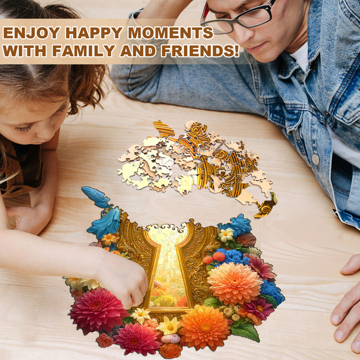 Elf door lock Wooden Jigsaw Puzzle