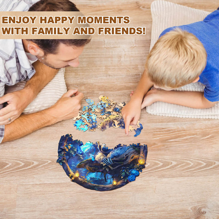 Butterfly and Sloth-2 Wooden Jigsaw Puzzle