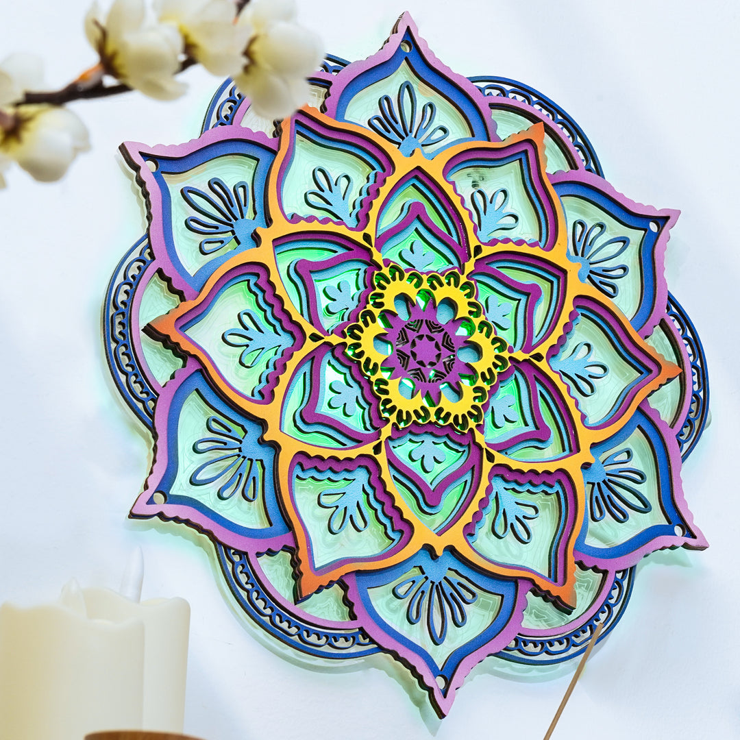 Wooden Mandala Atmosphere Light-Eternal Harmony