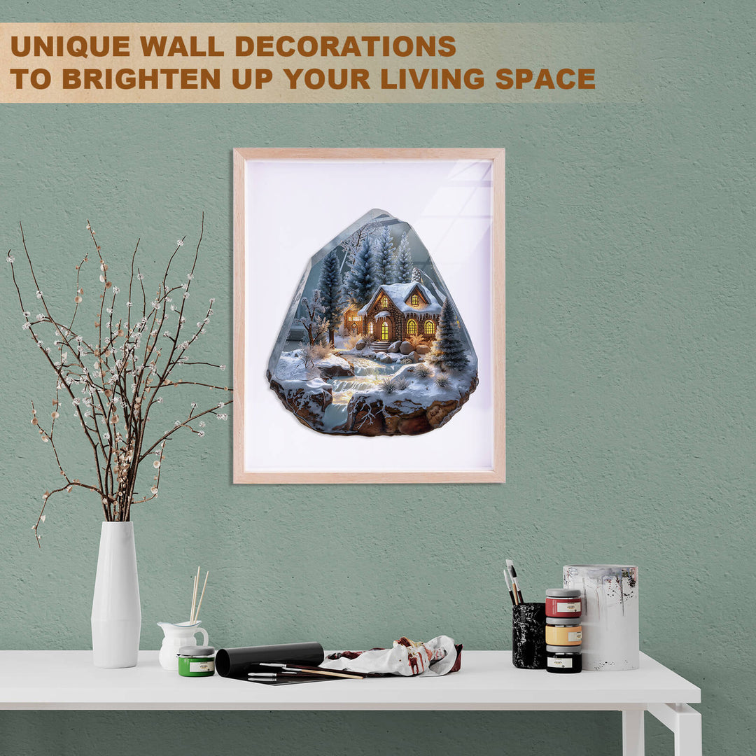 Snowlight Cottage Wooden Jigsaw Puzzle