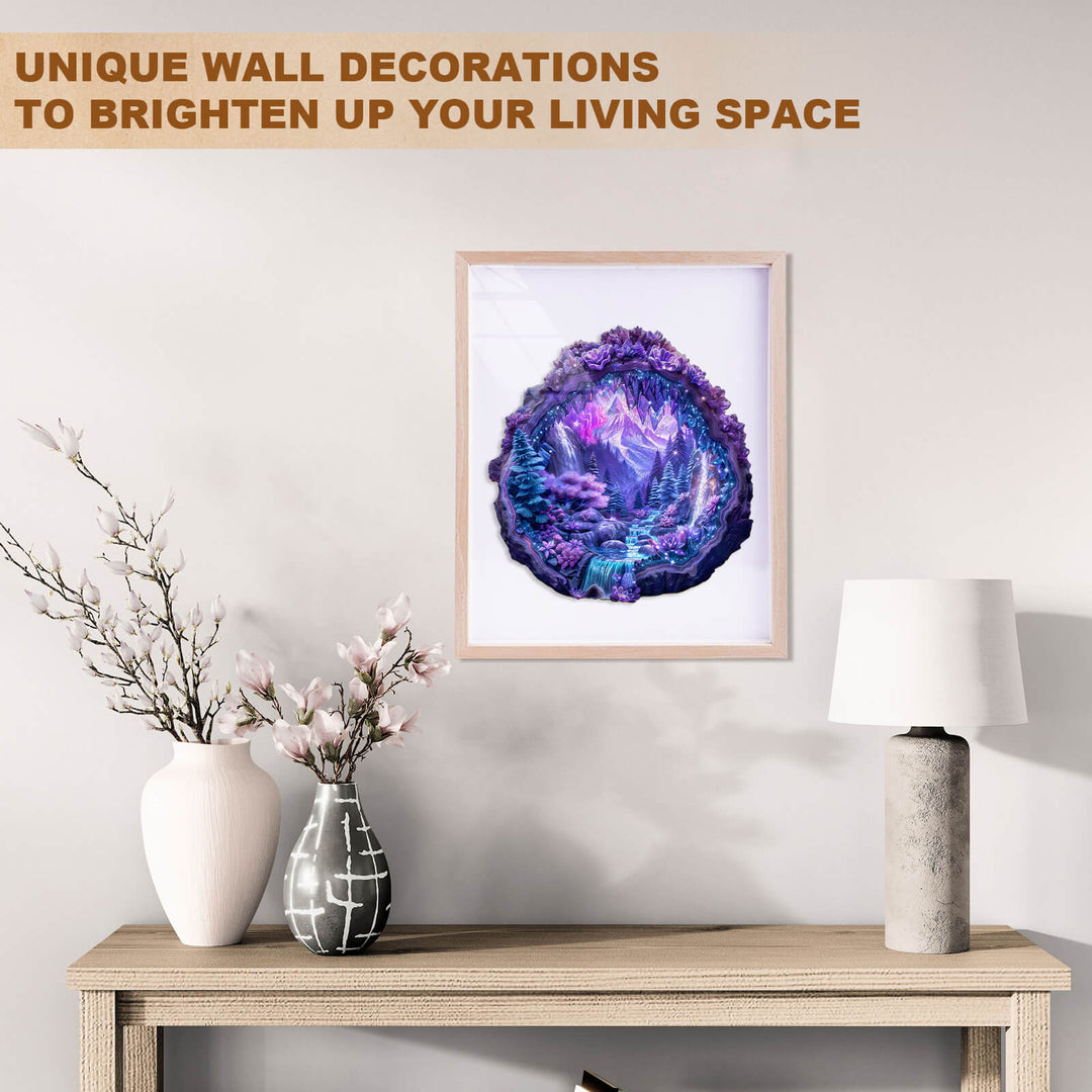 Crystal mine landscape-2 Wooden Jigsaw Puzzle