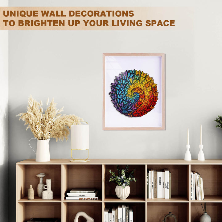 Swirl Butterfly Wooden Jigsaw Puzzle