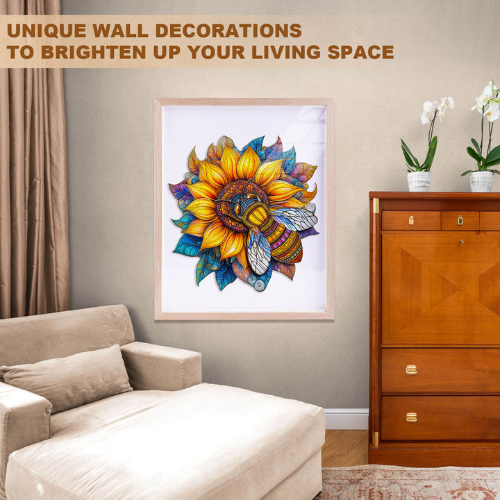 Bee in Bloom Wooden Jigsaw Puzzle