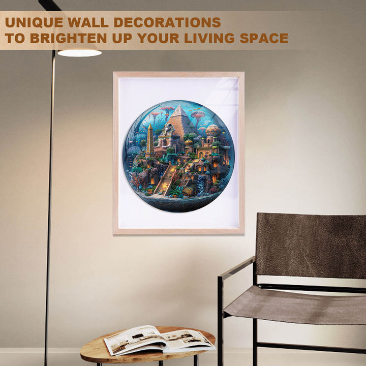 Unterwasser-Pyramidenfeld Holz-Puzzlespiel