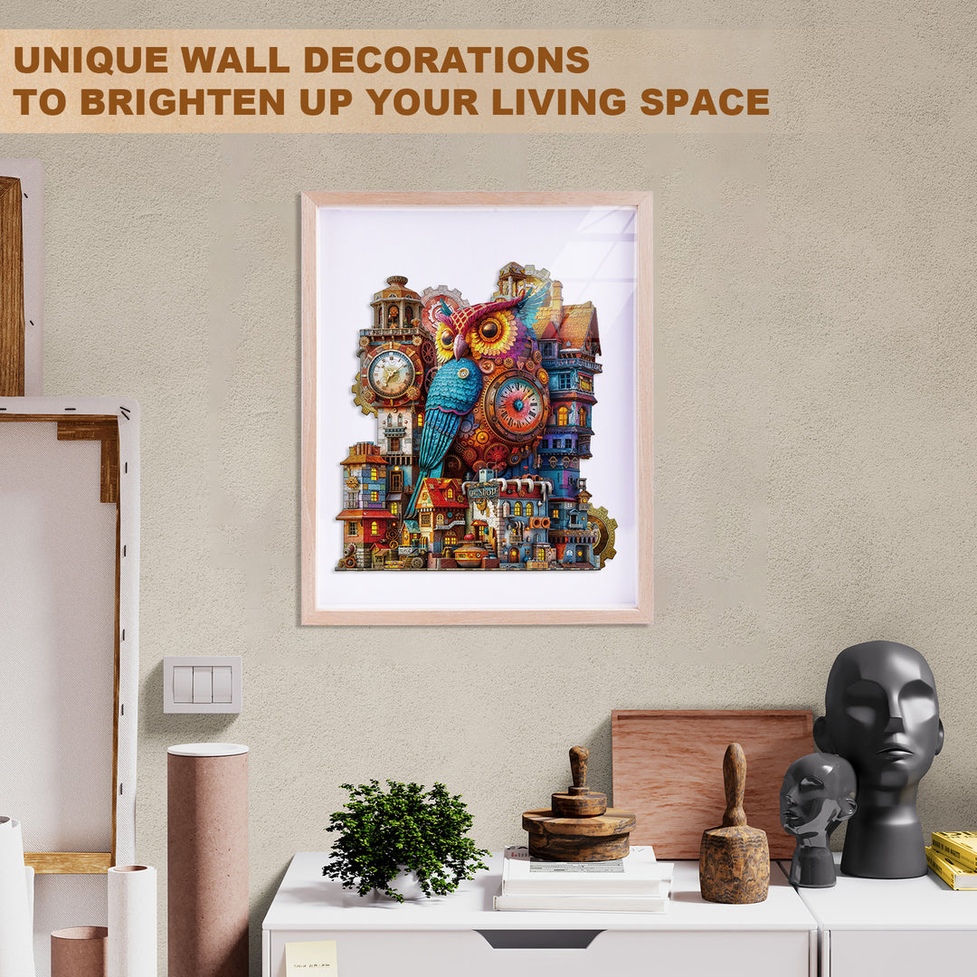 Owl Castle Wooden Jigsaw Puzzle