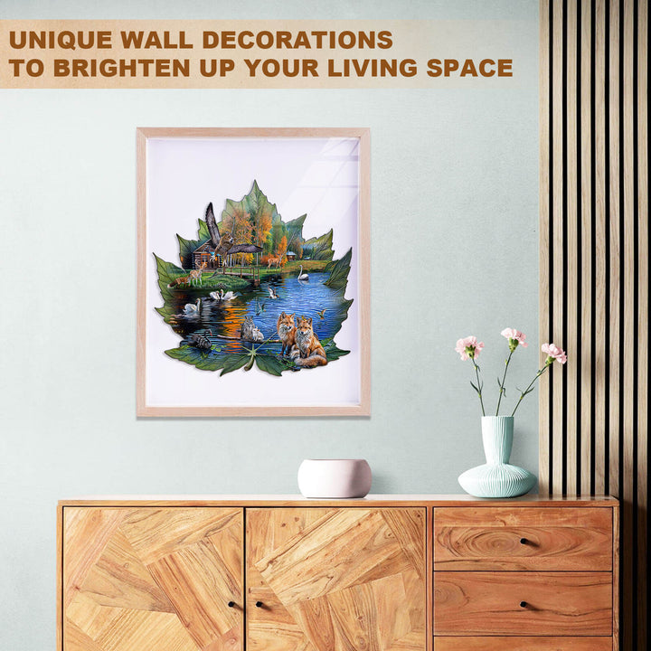 Puzzle en bois du lac de nuit