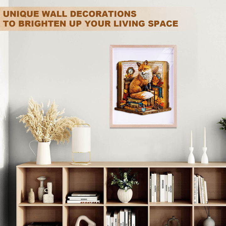 Book Fox Wooden Jigsaw Puzzle