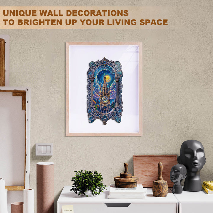 Framed unique wall decoration illustration to enhance bright living space ambiance.