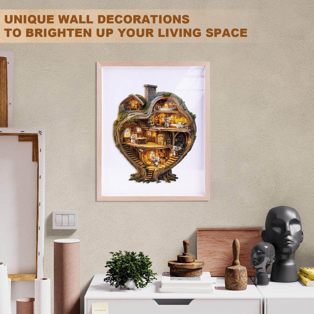 Puzzle en bois Maison Arbre de Cœur