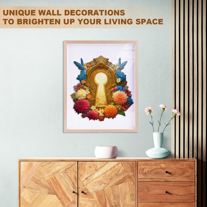 Elf door lock Wooden Jigsaw Puzzle