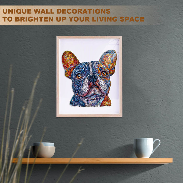 Vivid Bulldog Wooden Jigsaw Puzzle