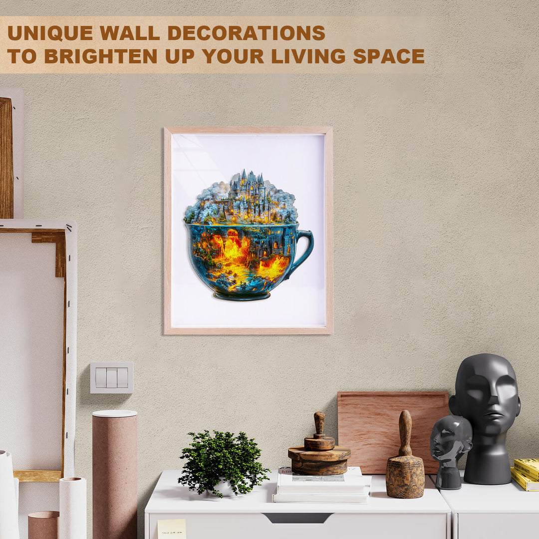 Colorful wall art featuring a magical cup design, perfect for brightening up your living space and enhancing decor.