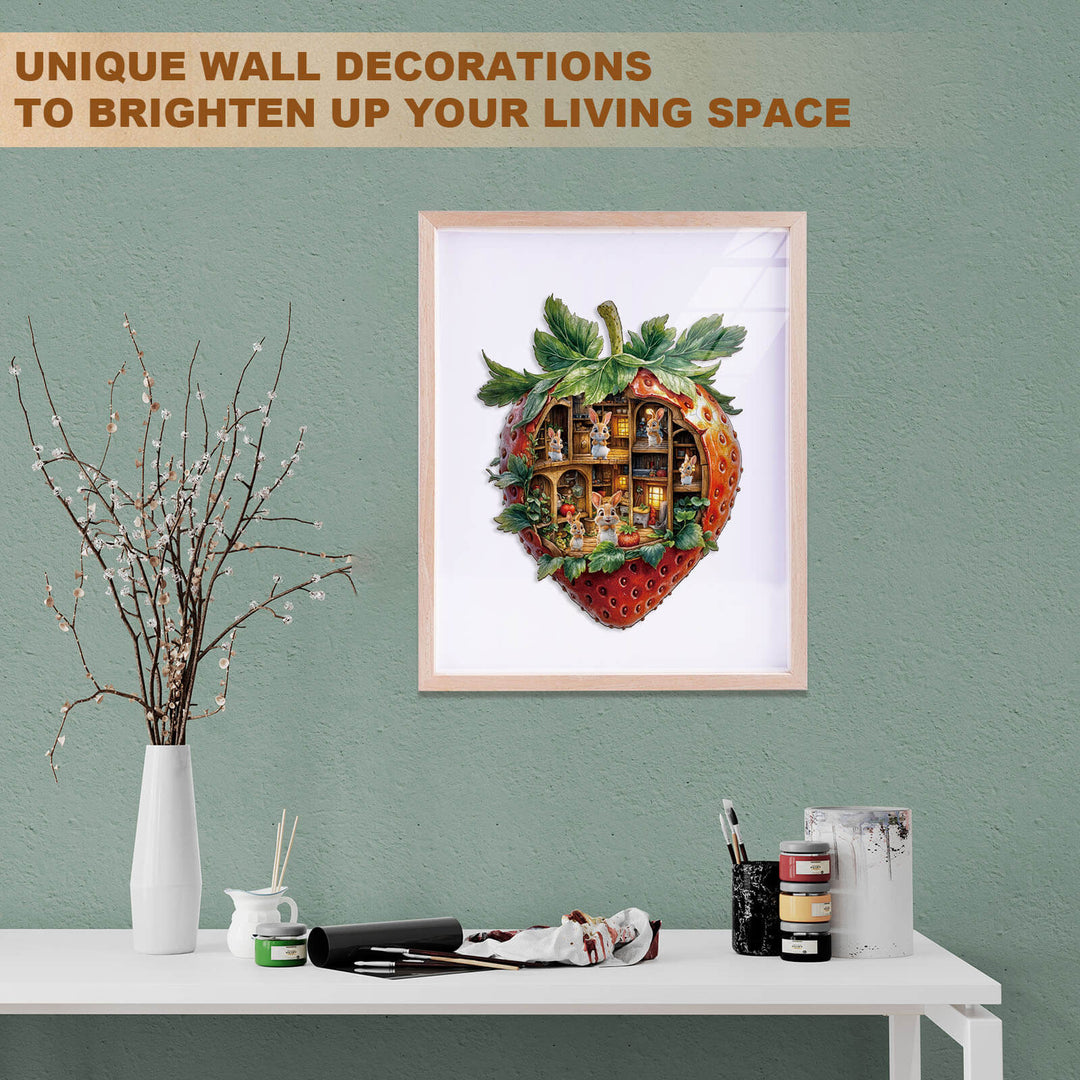 Erdbeerhasenhaus Holz-Puzzlespiel