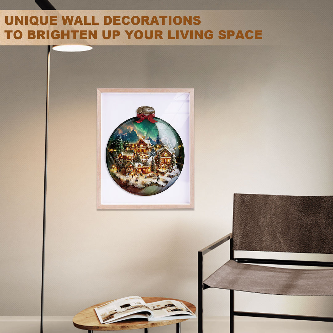 Christmas crystal ball Wooden Jigsaw Puzzle