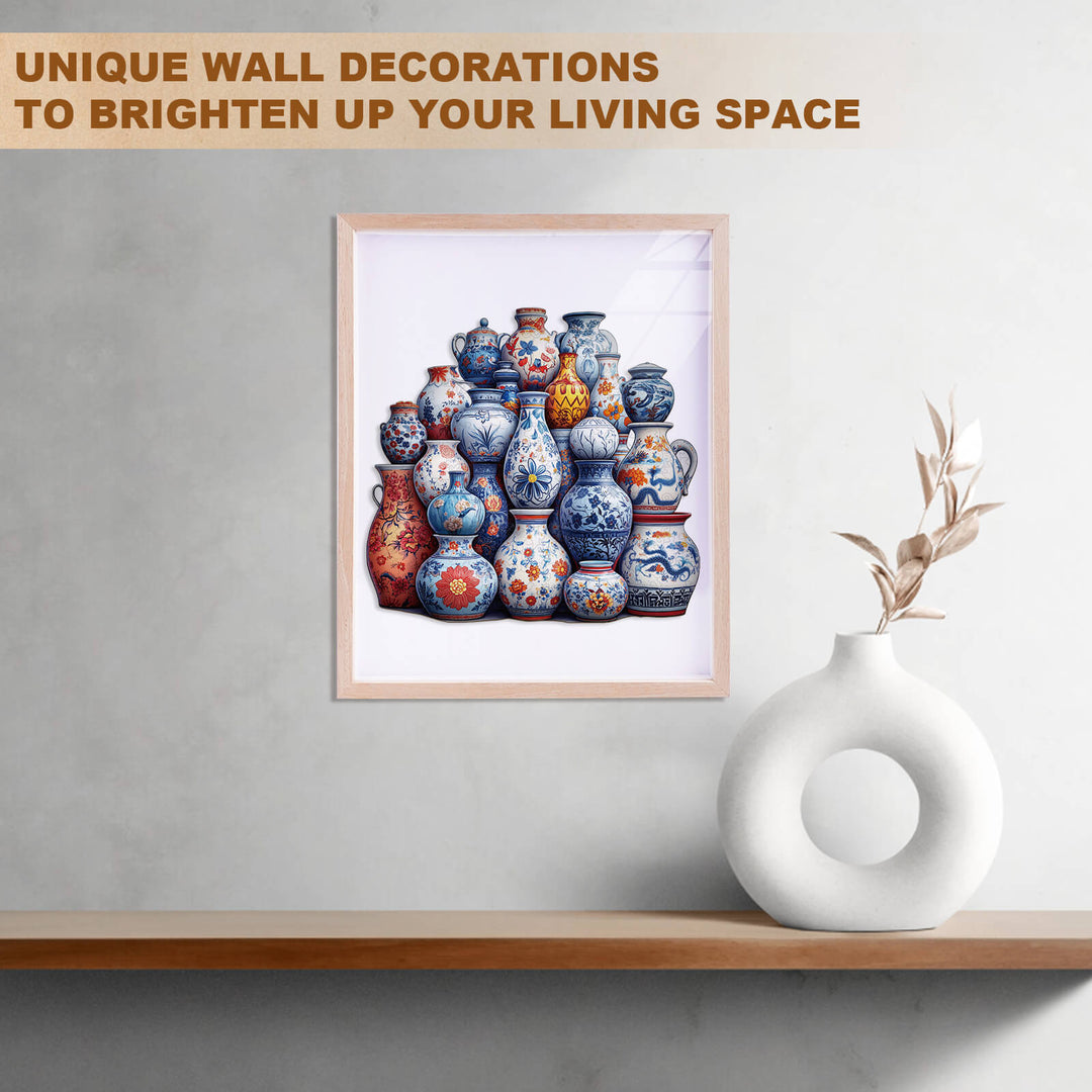 Blue and white porcelain Wooden Jigsaw Puzzle