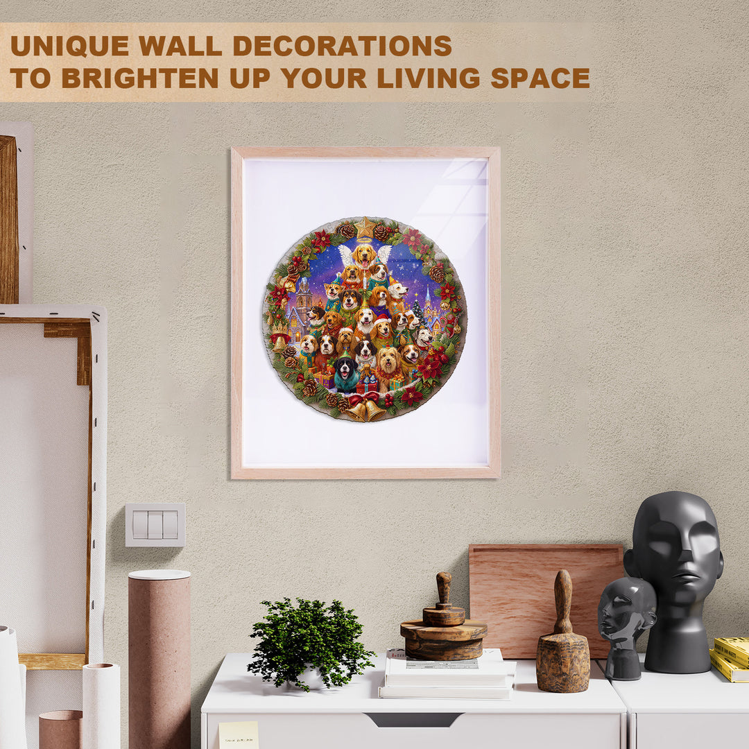 Christmas Puppy Wooden Jigsaw Puzzle