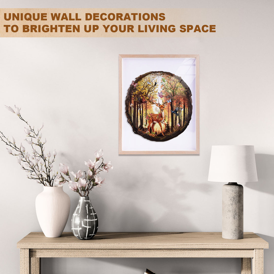 Elf Deer Wooden Jigsaw Puzzle