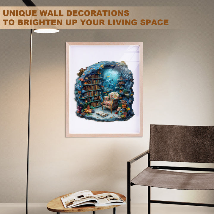 Undersea Book House Wooden Jigsaw Puzzle