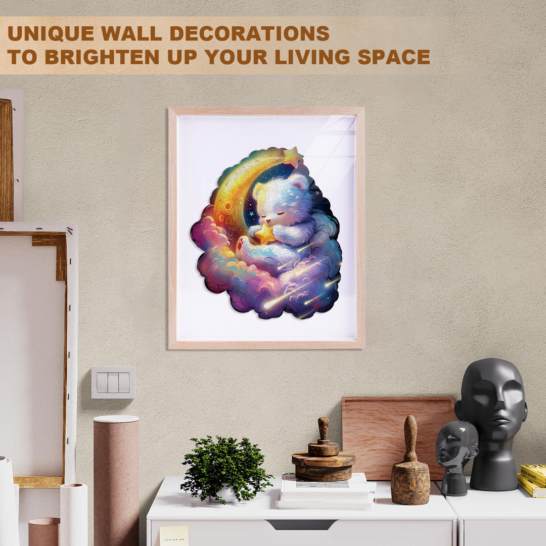 Sleep tight bear Wooden Jigsaw Puzzle