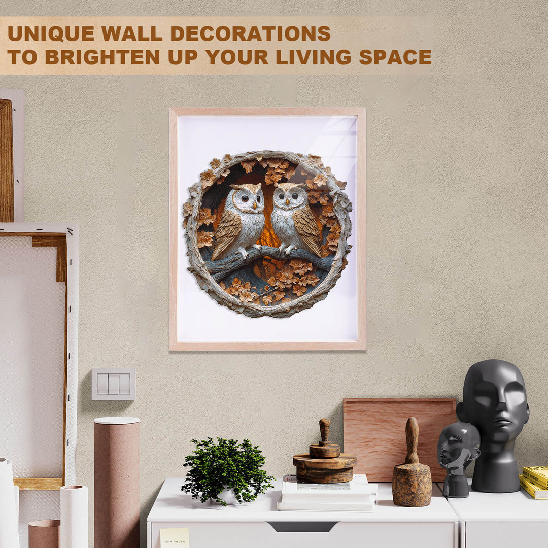 Woodcarving Owl Wooden Jigsaw Puzzle