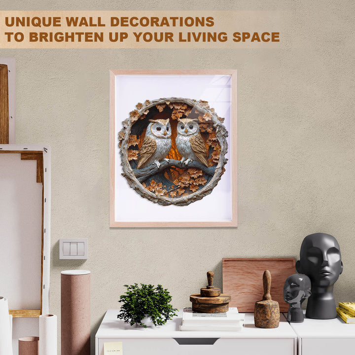 Woodcarving Owl Wooden Jigsaw Puzzle