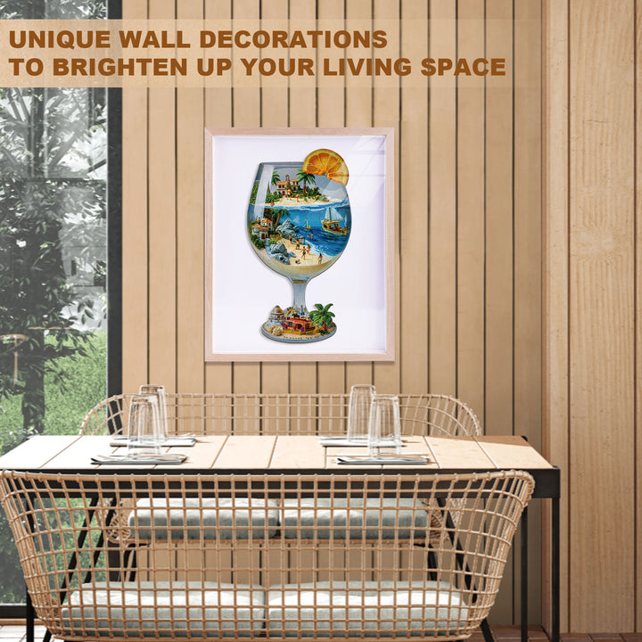 Blue Holiday Wooden Jigsaw Puzzle