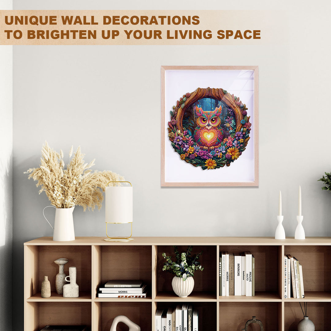 Loving Owl Wooden Jigsaw Puzzle