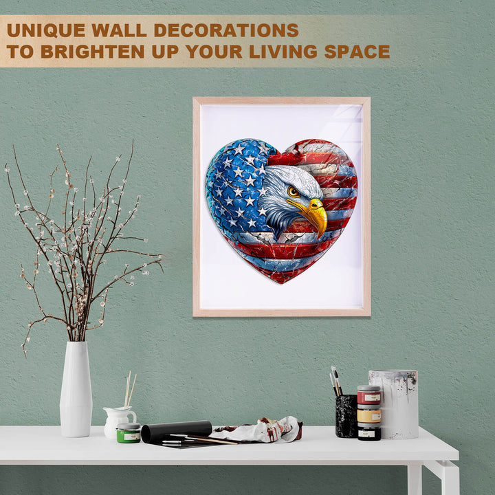 Patriotic Eagle-1 Wooden Jigsaw Puzzle
