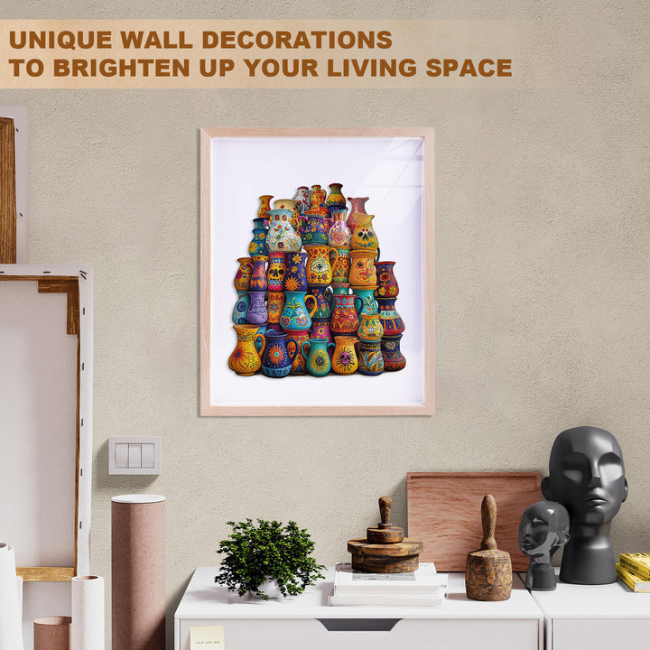 Mexican ceramics Wooden Jigsaw Puzzle