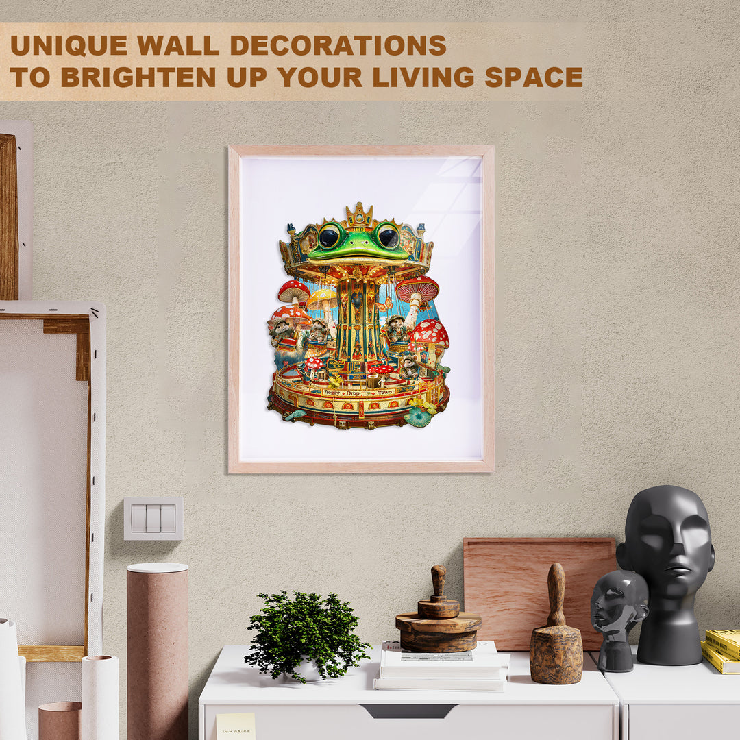 Froggy Drop Tower Wooden Jigsaw Puzzle