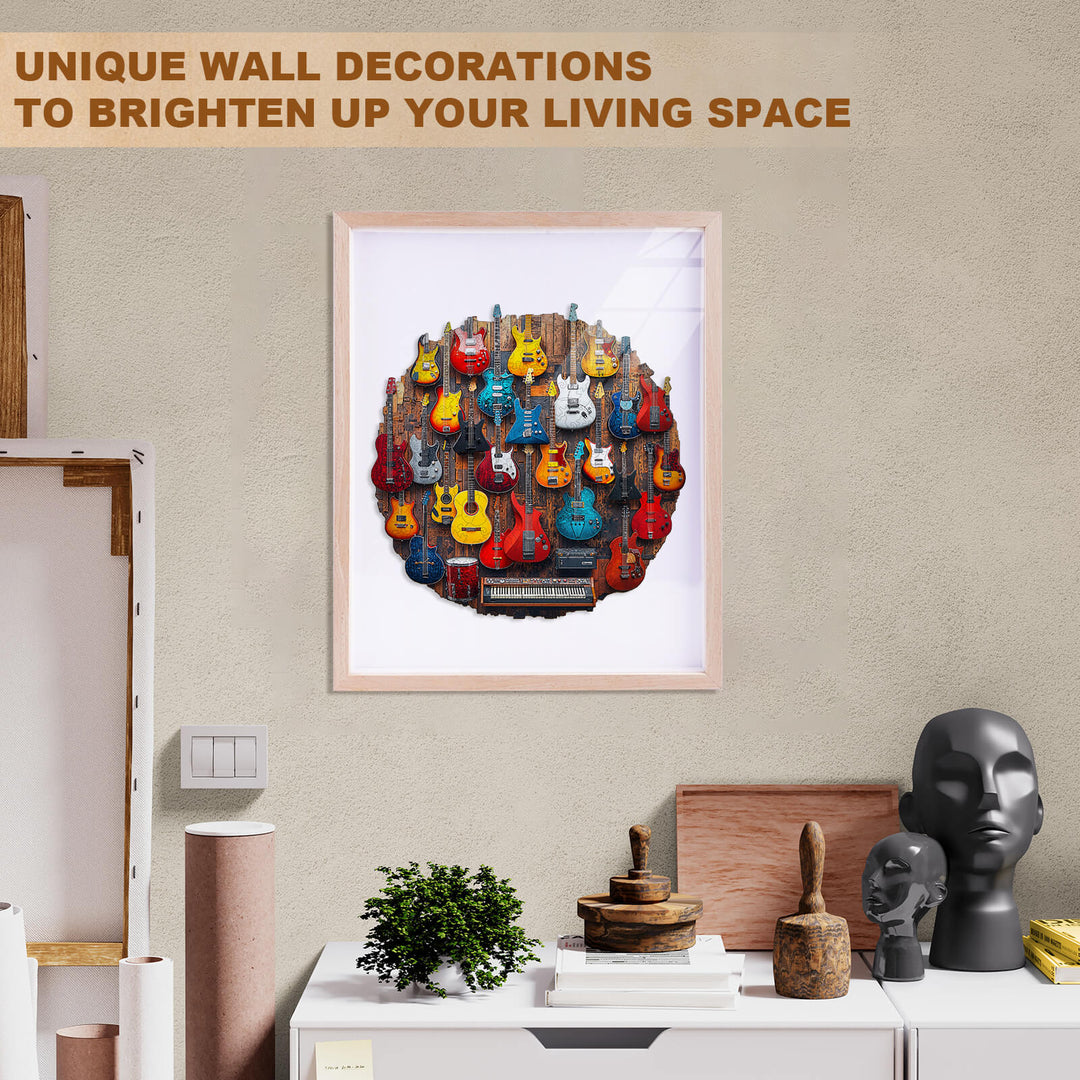 Guitar Wall Wooden Jigsaw Puzzle